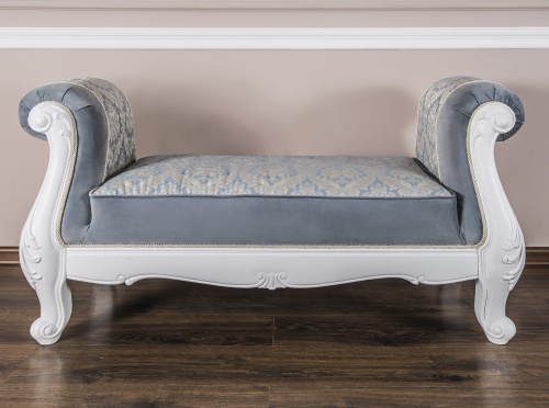 Оттоманка Мишель с двумя подлокотниками белый матовый фото 3