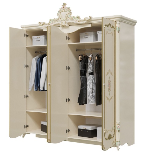 Шкаф Шейх 4-х дверный (слоновая кость) фото 2