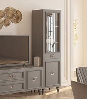 Шкаф 1-дверный (правый) Виктория (графит с серебром)