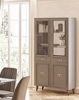 Шкаф 2-дверный Виктория (графит с золотом)