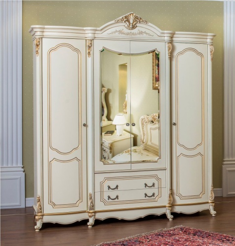 Шкаф Мона Лиза 4-створчатый крем фото 3