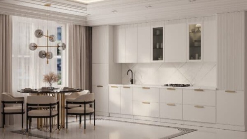 Кухонная мебель «Шанель» сатин