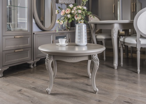 Столик круглый Мокко серый камень фото 4