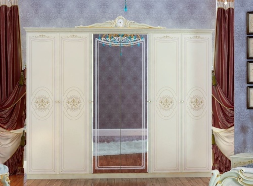 Шкаф 6-ти дверный Грация (слоновая кость) фото 2