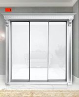 Шкаф-купе Классик 3-дверный №9 (2,83 м.) белый/серебро