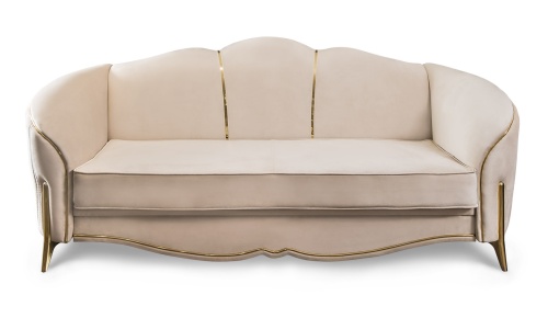 Диван Лара 3х местный бежевый золото фото 2