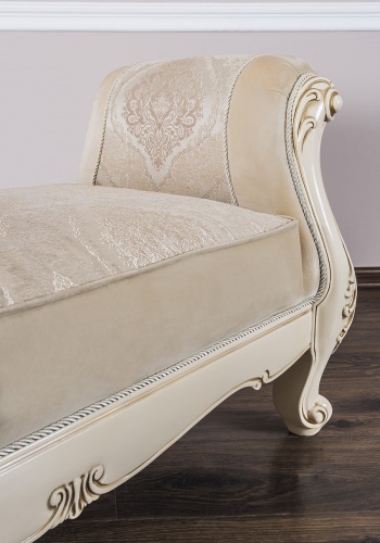 Оттоманка Джоконда с двумя подлокотниками крем глянец фото 6