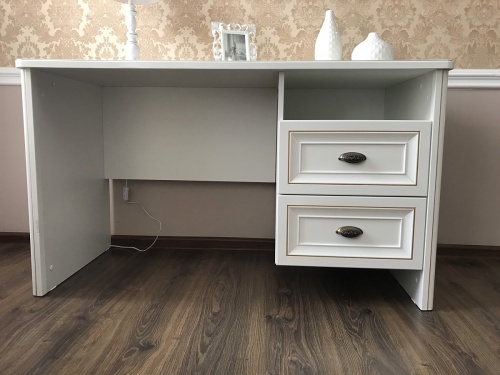 Стол письменный Натали белый глянец фото 6