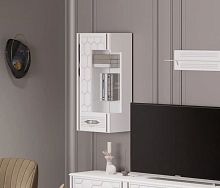 Шкаф навесной Мария (белый с серебром)