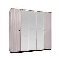 Шкаф 5-ти дверный с зеркалом Мадрид (кашемир)