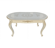 Стол обеденный Вивьен раздвижной 140 см. (розочка, крем)