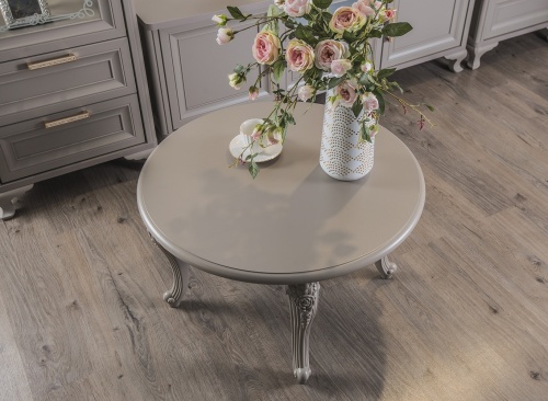 Столик круглый Мокко серый камень фото 6