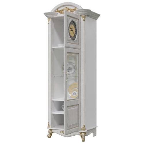Шкаф с часами Да Винчи (белый) фото 2