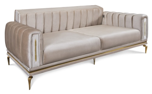 Диван Замира 3х местный бежевый фото 4