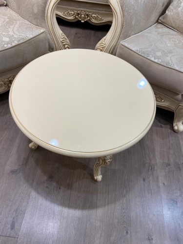 Столик круглый Джоконда крем глянец фото 10