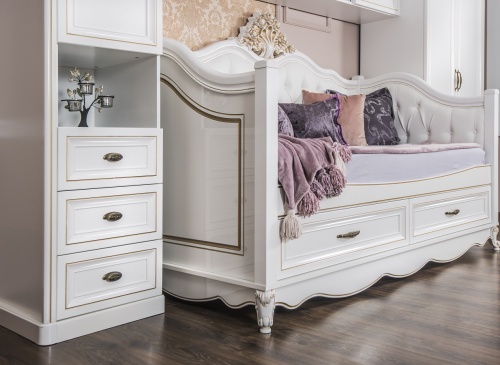 Диван кровать Натали белый глянец фото 7