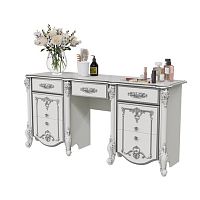 Стол туалетный Дольче Вита СДВ-05 (белый с серебром)
