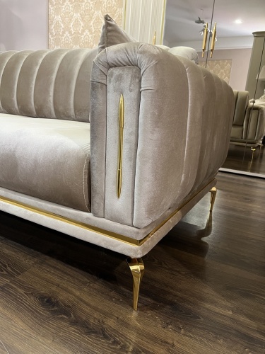 Диван Замира 3х местный бежевый фото 13