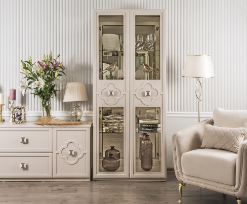 Витрина Фелисия 2-ств бежевый фото 4