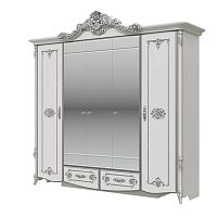 Шкаф 5-ти дверный Дольче Вита СДВ-01 (белый с серебром)