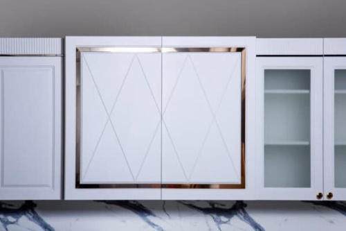 Кухонная мебель «Лючия» угловая серо-белая фото 5