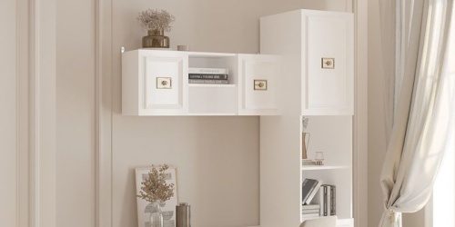 Молодежная мебель Виктория белый с золотом фото 8