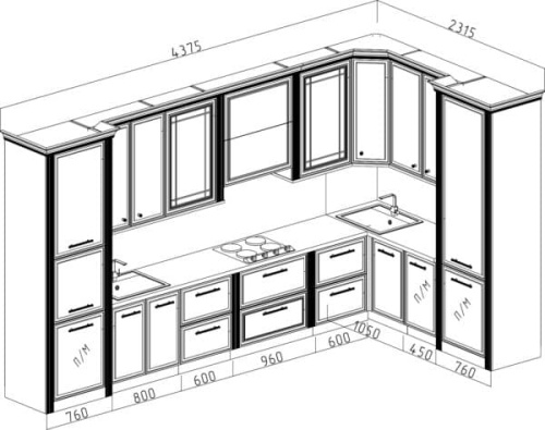 Кухонная мебель “Рафаэлла” угловая фото 5