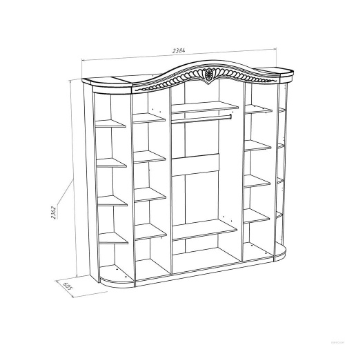 Спальня Луиза 6 "крем" Форест Деко Групп фото 4
