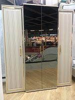 Шкаф Замира 4-створчатый с зеркалом бежевый