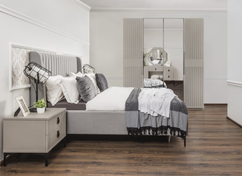 Спальня Стелла 4-ств светло серый камень фото 4