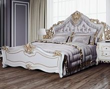 Кровать двуспальная с мягкой спинкой 180х200 Джоконда (крем)