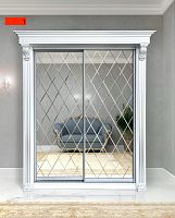 Шкаф-купе Классик 2-дверный №1 (17,3 м.) белый/серебро