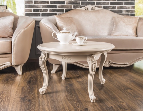 Столик круглый Мокко бежевый фото 9