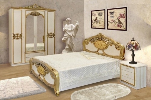 Тумба прикроватная Ольга (беж/золото) фото 2