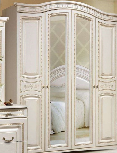 Шкаф 4-х дверный Венера (белый жемчуг) фото 2