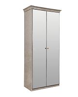 Шкаф Патрисия 2-створчатый с зеркалом крем корень глянец