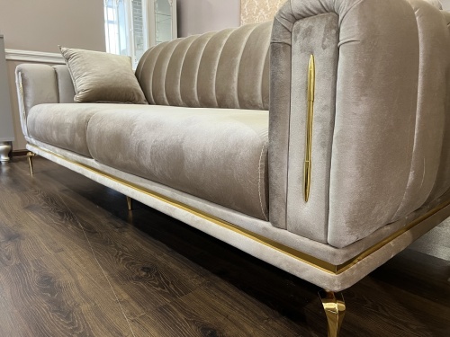 Диван Замира 3х местный бежевый фото 12