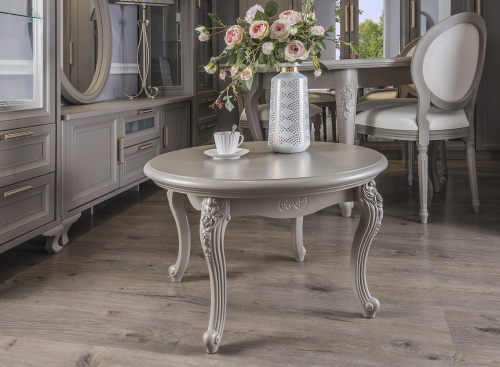 Столик круглый Мокко серый камень фото 3