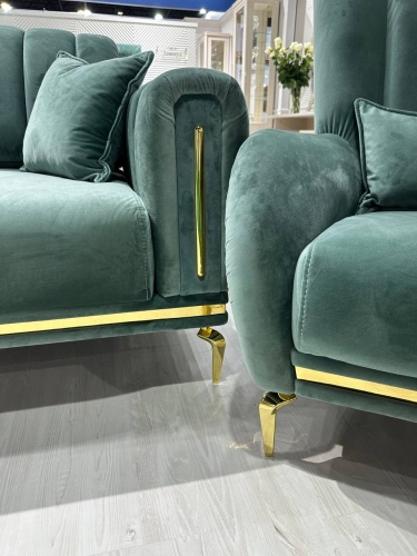 Диван Замира 3х местный оливковый фото 5