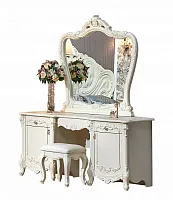 Туалетный стол с зеркалом и пуфом "Элиза Люкс"