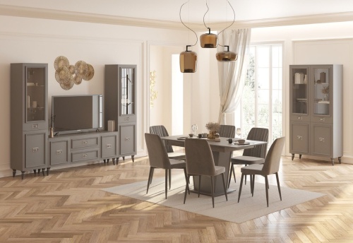 Стол обеденный раскладной Виктория (графит) фото 2