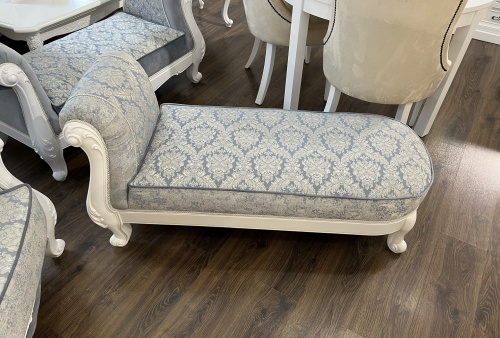 Оттоманка Мишель с одним подлокотниками белый матовый фото 2