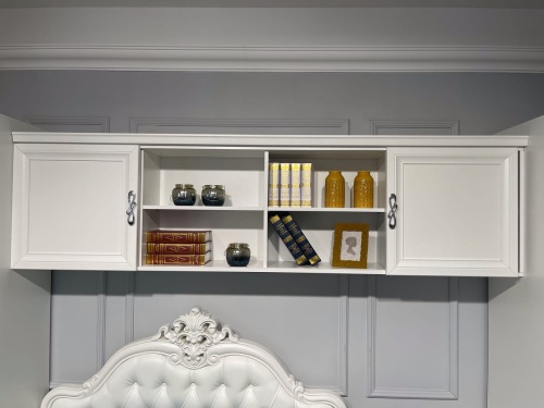 Секция навесная мост Мишель белый матовый фото 5