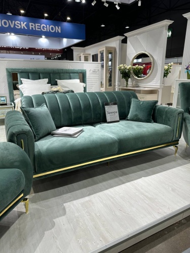 Диван Замира 3х местный оливковый фото 2