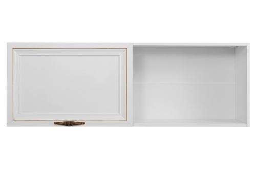 Полка навесная книжная Натали белый глянец фото 2