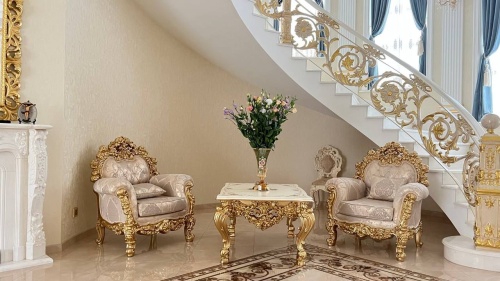 Стол журнальный Барокко Люкс (золото) фото 3