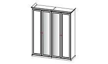 Шкаф Джоконда 4-створчатый корень дуба глянец