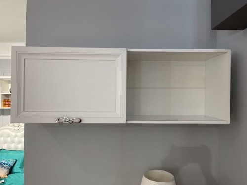 Полка навесная книжная Мишель белый матовый фото 7