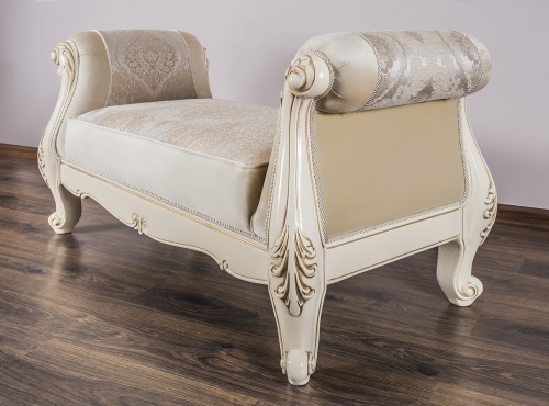Оттоманка Джоконда с двумя подлокотниками крем глянец фото 4
