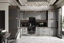 Кухонный гарнитур "Тулия" угловая 3,75*2,25 Левая (3,00*1,50лев+ПД750+ПС750)